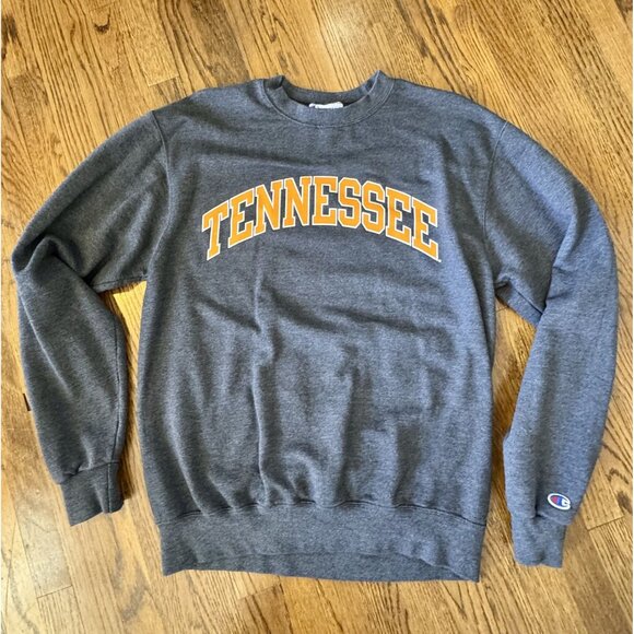 Tennessee Volunteers Champion Dark Heather Grey Sweatshirt Unisex Medium - Picture 1 of 2